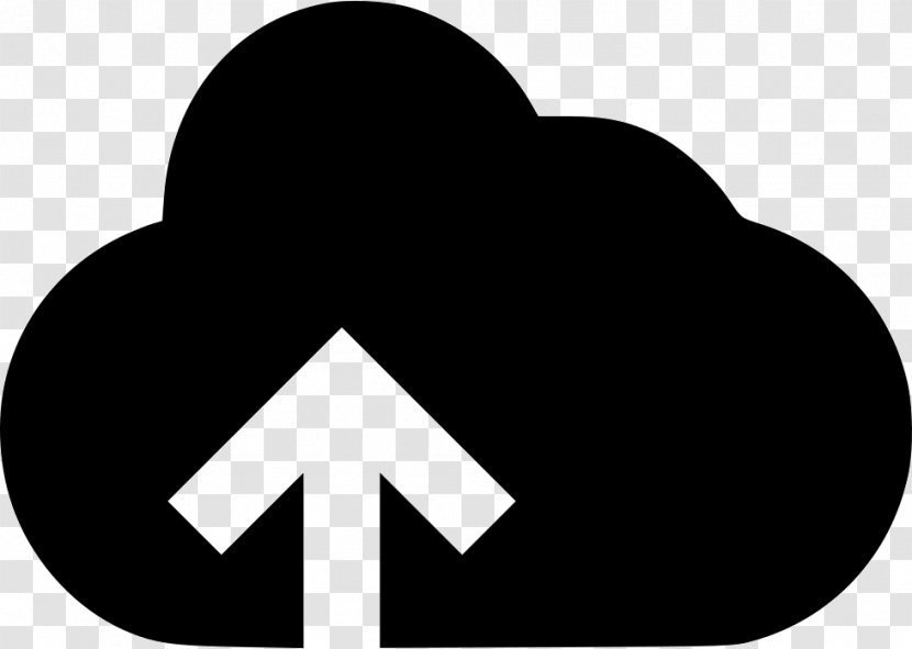 Computer File JPEG - Black And White - Up Arrow With Cloud Sign Transparent PNG