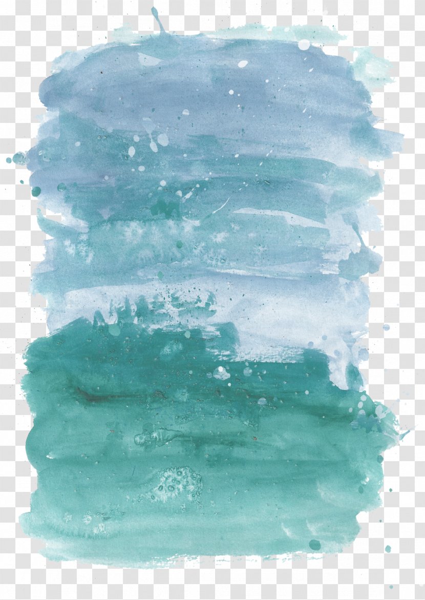 Watercolor Painting Art Drawing - Aqua - Feathers Transparent PNG