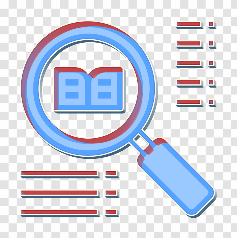Search Icon Book And Learning Icon Transparent PNG