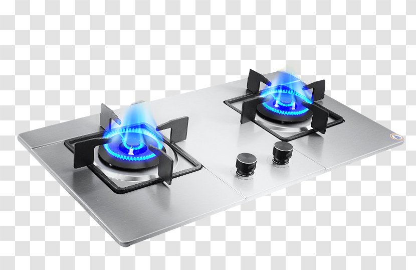 Flame Gas Stove Stainless Steel - Hearth - Blue Material Transparent PNG