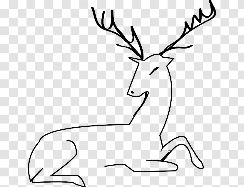 White-tailed Deer Reindeer Red Clip Art - Antler Transparent PNG