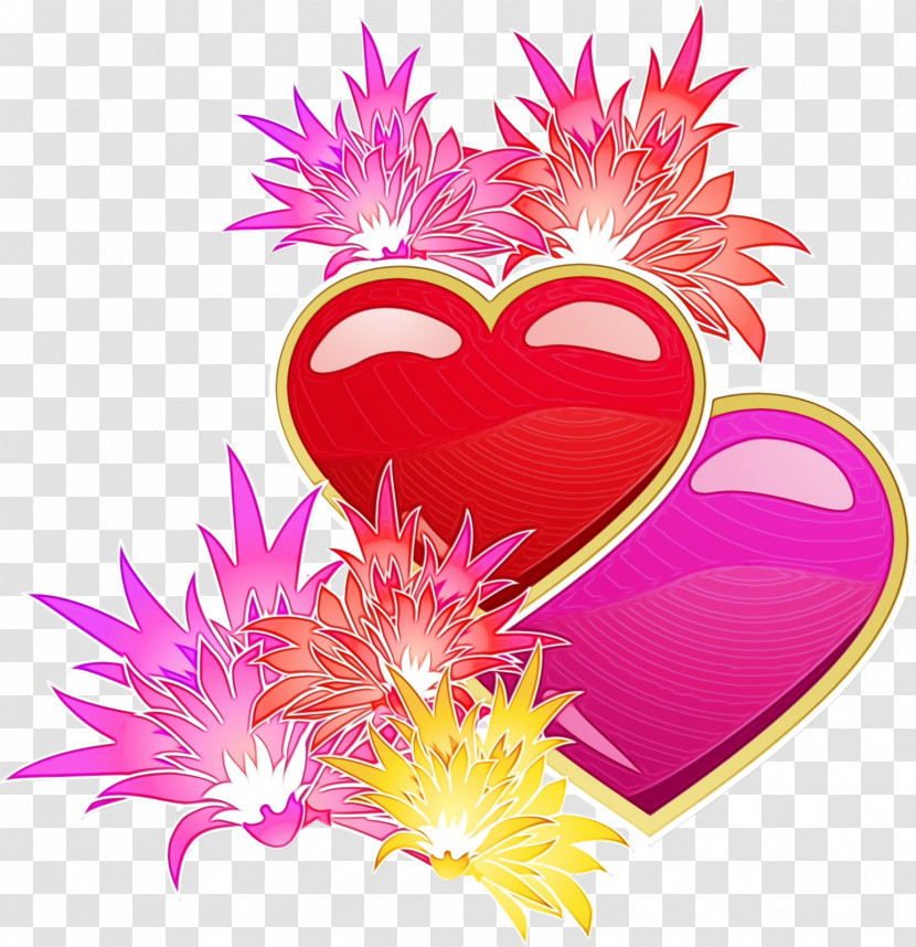 Pink Heart Plant Love Petal Transparent PNG