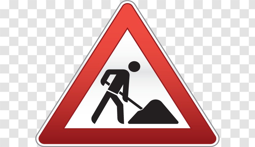 Roadworks Traffic Sign Signage Warning - Road Transparent PNG