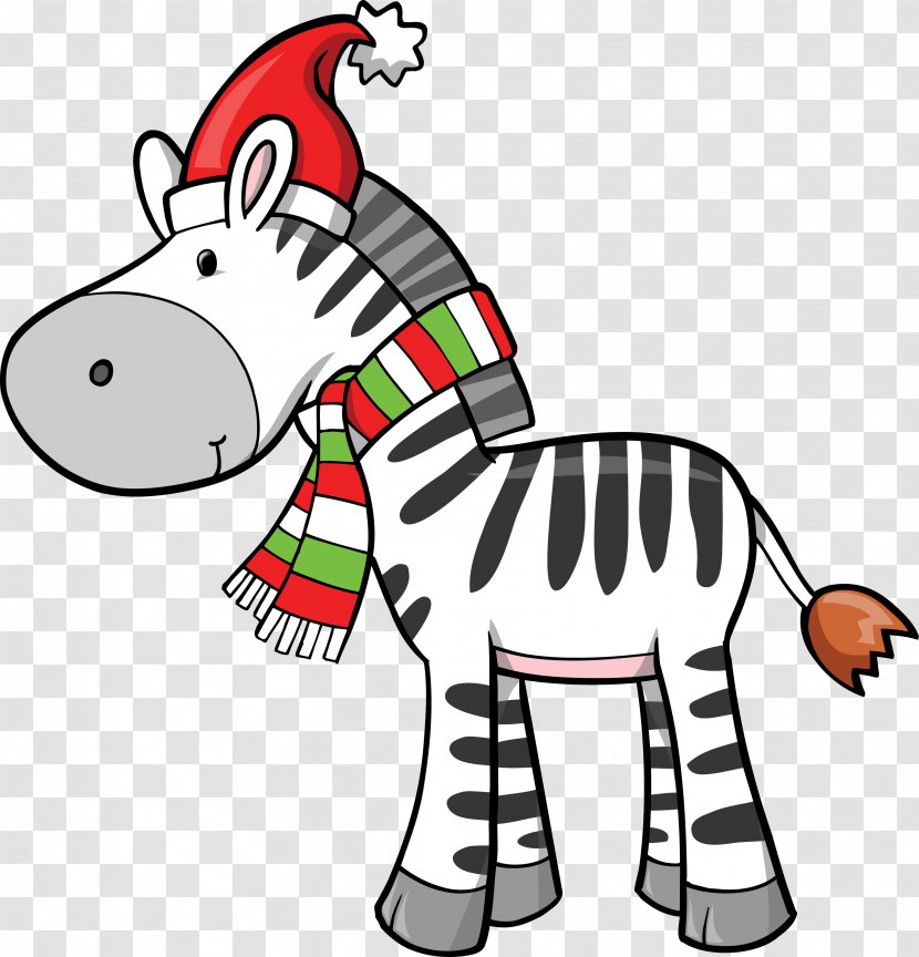 Christmas And Holiday Season Zebra Clip Art - Tree Transparent PNG