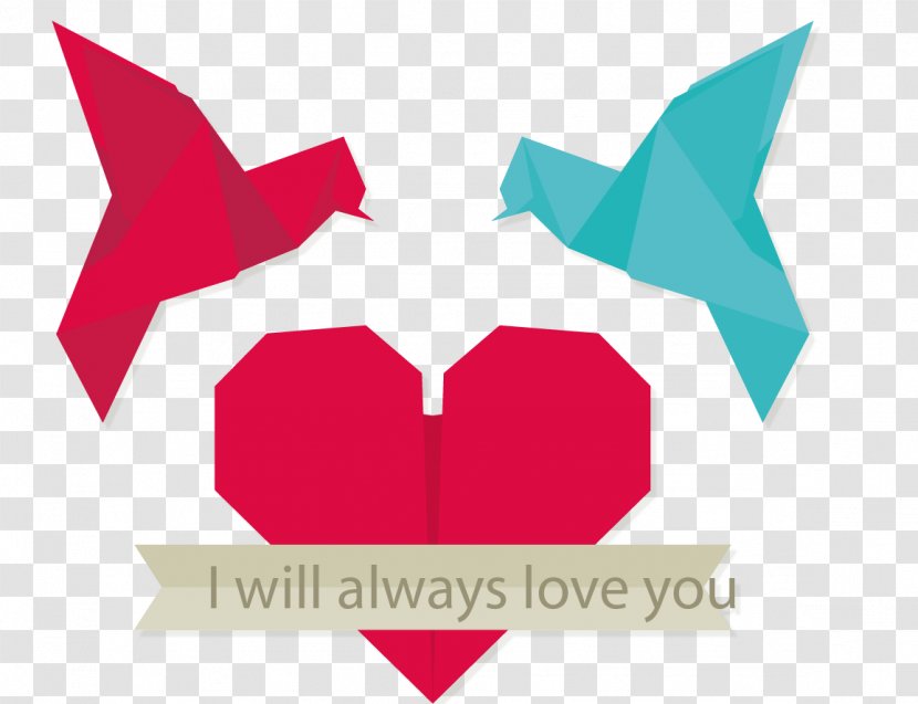 Paper Valentine's Day Origami Yoshizawa–Randlett System - Heart - Red Package Transparent PNG