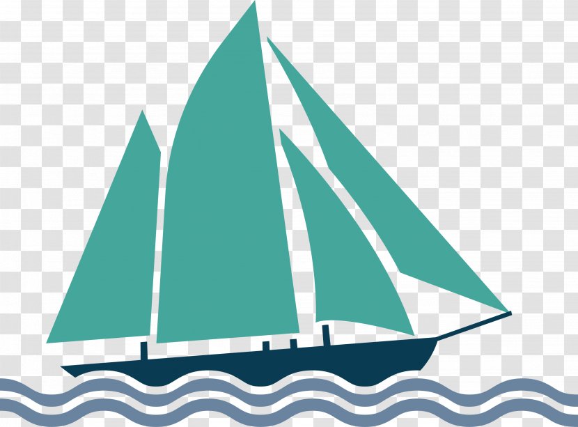 Sailboat Sailing Ship - Cone - Boat In The Sea Transparent PNG