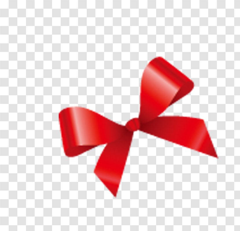 Christmas Shoelace Knot - Red - Ribbon Transparent PNG