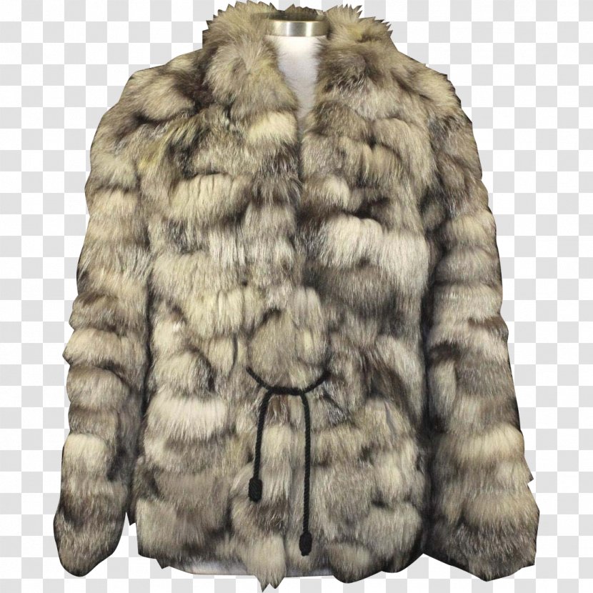 Silver Fox Fur Clothing Coat Jacket Transparent PNG