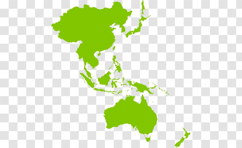 East Asia Asia-Pacific Middle World Map - Blank Transparent PNG