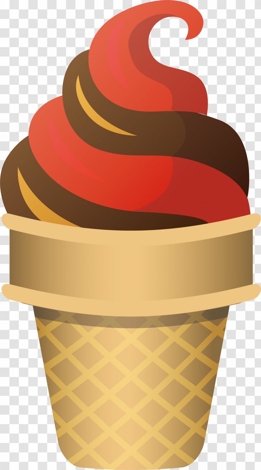 Ice Cream Cones Sundae Flavor - Food - Two-color Eggpad Transparent PNG