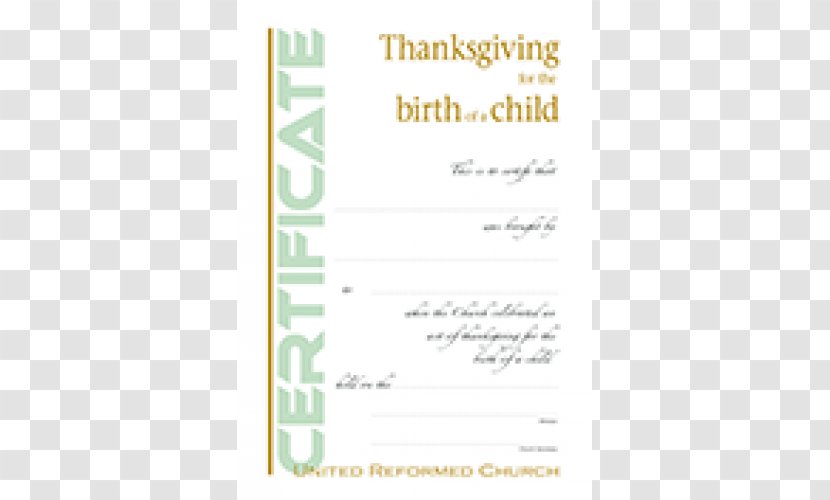 Child Dedication United Reformed Church Blessing - Paper Transparent PNG