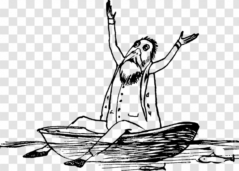 Black And White Drawing Sketch - Cartoon - Edward Lear Transparent PNG