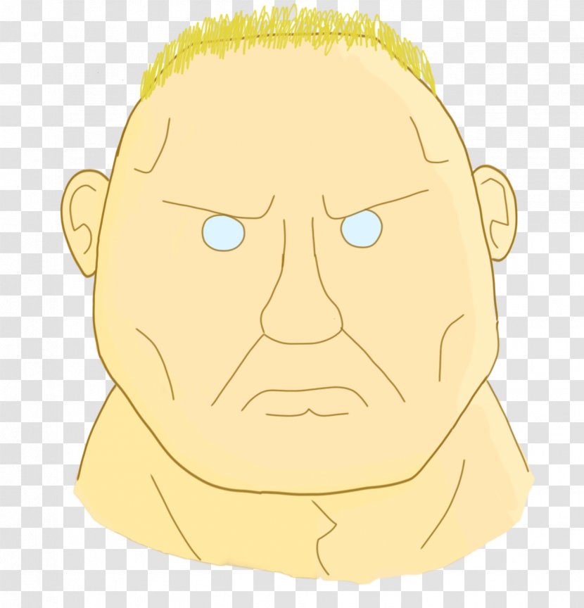 Cartoon Drawing Facial Hair Face Male - Brock Lesnar Transparent PNG