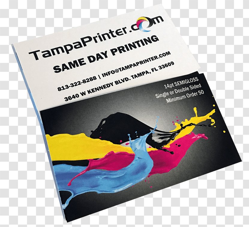 Tampa Printer Business Cards Printing Poster Flyer - Atmospheric Color Card Transparent PNG