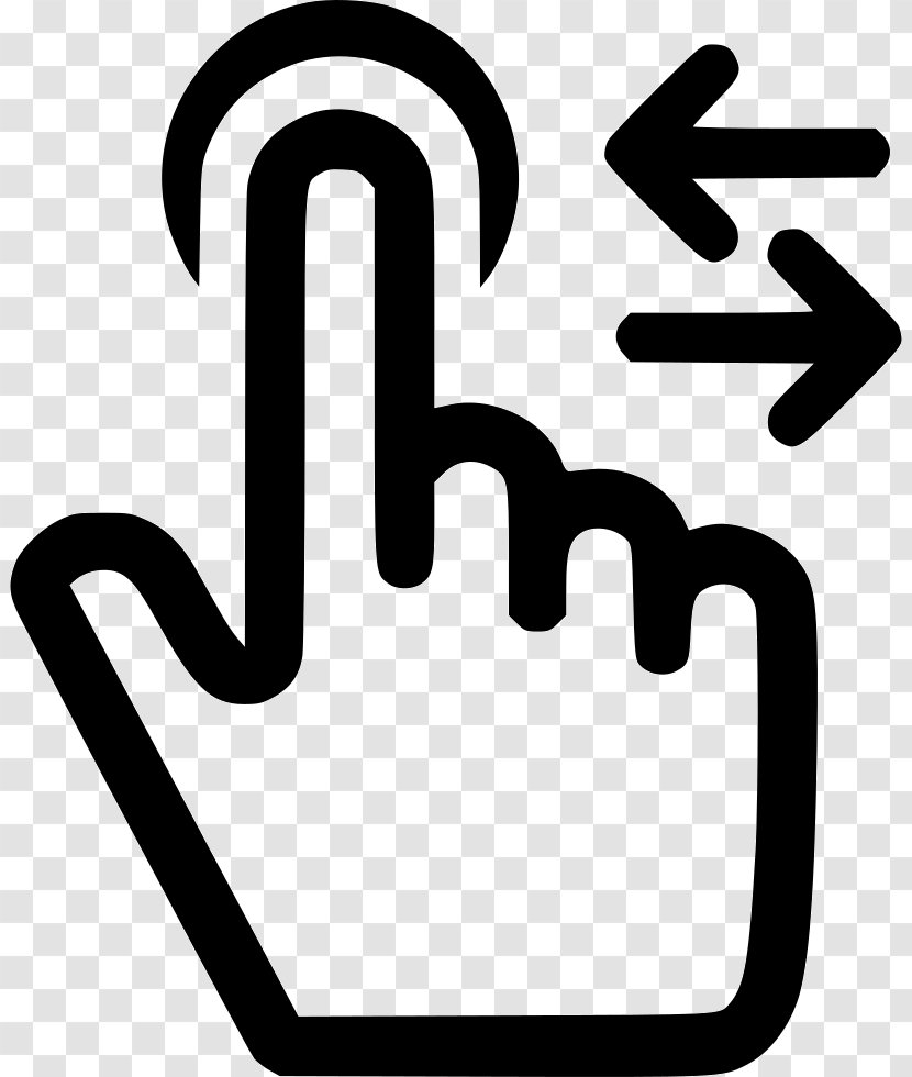 Index Finger Pointer - Black And White - Hand Mouse Icon Transparent PNG
