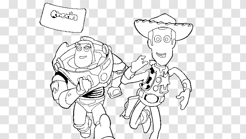 Buzz Lightyear Sheriff Woody Coloring Book Colouring Pages Toy Story - Watercolor - Toystory Transparent PNG