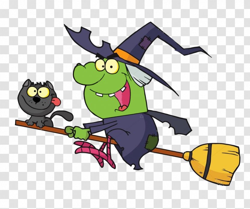 Amphibian Cartoon Clip Art - Artwork - Witch Transparent PNG