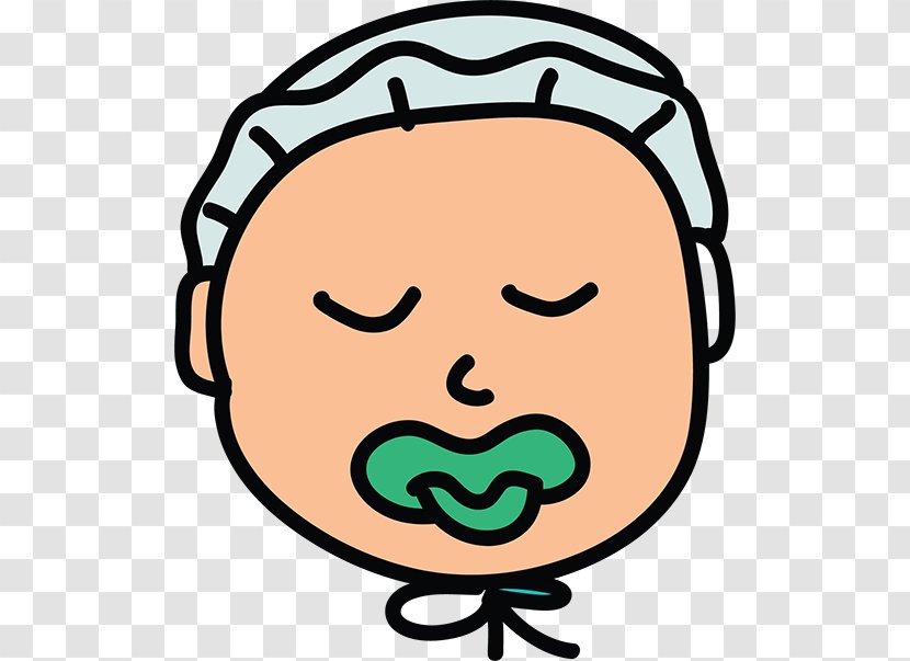 Child Pacifier Infant - Head - Green Cartoon Baby Transparent PNG