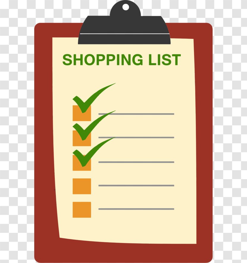 Shopping List Grocery Store Clip Art - Logo - Cliparts Transparent PNG