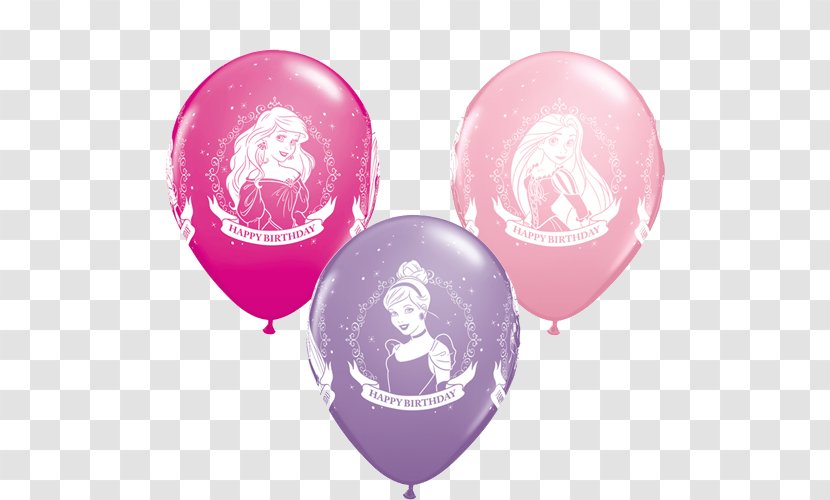 Balloon Disney Princess Birthday Cake Belle - Pink Transparent PNG