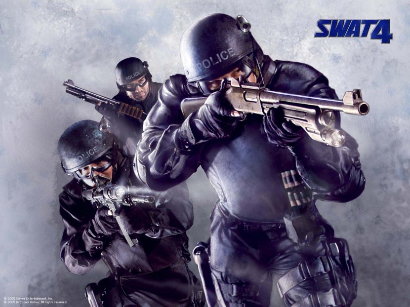 SWAT 4: The Stetchkov Syndicate Video Game Tactical Shooter First-person - Silhouette - Swat Transparent PNG