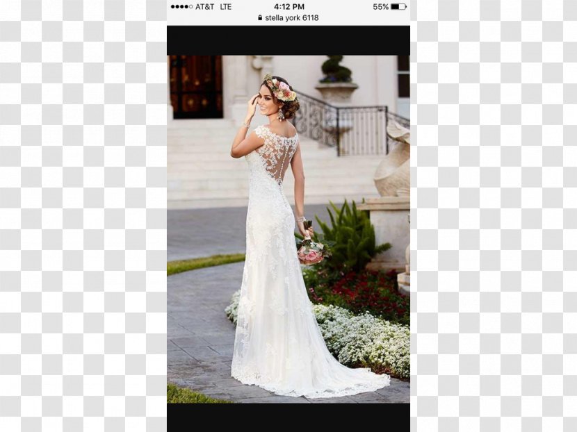 Wedding Dress Bride Neckline - Lace Transparent PNG