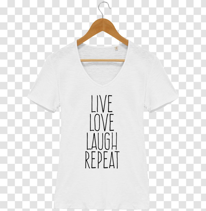 T-shirt Collar Woman Sleeve Mother - Flower - Live Love Laugh Transparent PNG