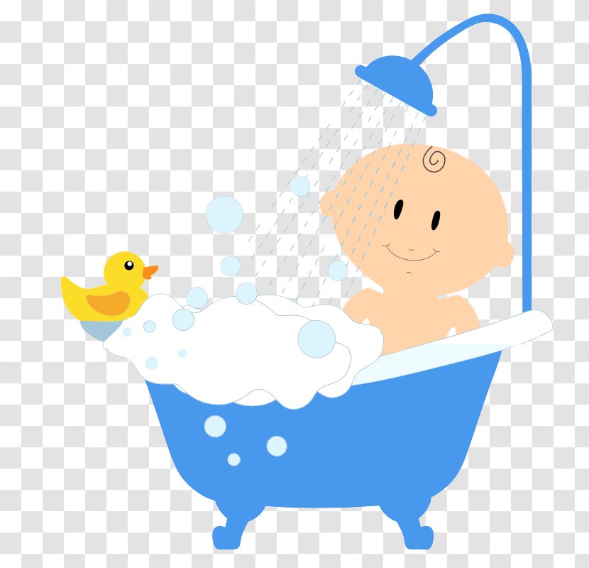Shower Bathtub Bathroom Infant Clip Art - Child - Bathing Kids Transparent PNG