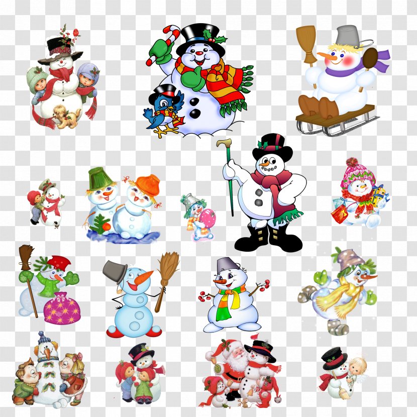 Christmas Tree Lights Snowman Clip Art - Cartoon Transparent PNG