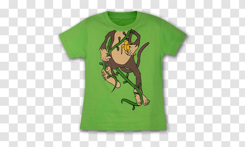 T-shirt Tree Frog Cartoon Illustration - Green - Little Monkey Transparent PNG