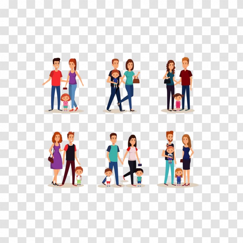 People Standing Animation Team Figurine - Electric Blue - Child Transparent PNG