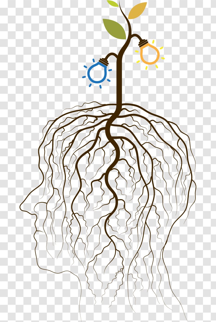 Age Of Enlightenment Concept Idea Illustration - Watercolor - Vector Hand-drawn Brain And Branches Transparent PNG