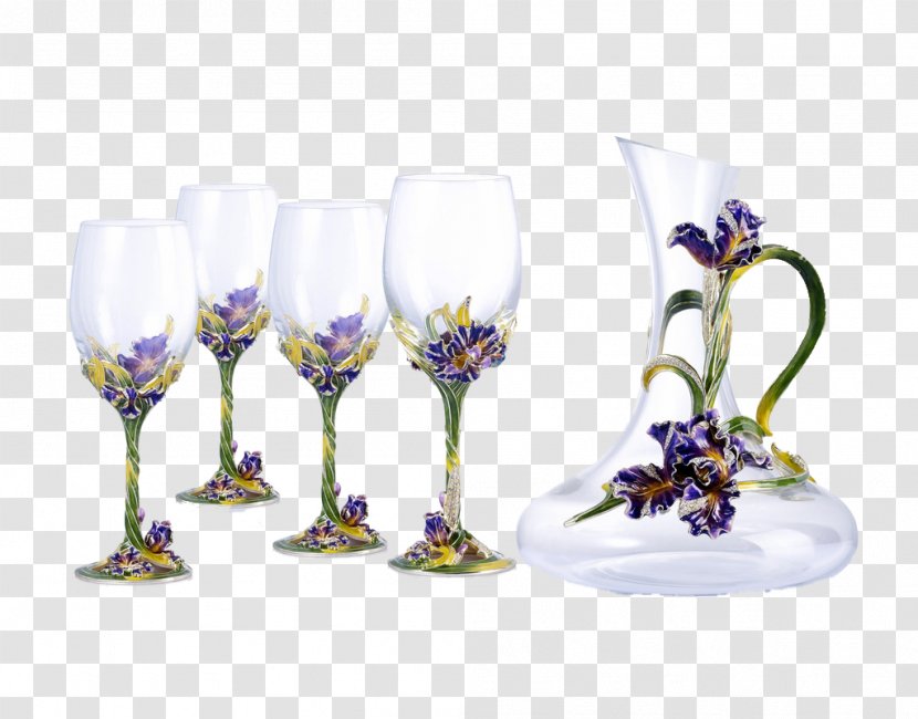 Wine Glass Decorative Arts Stained - Set Transparent PNG
