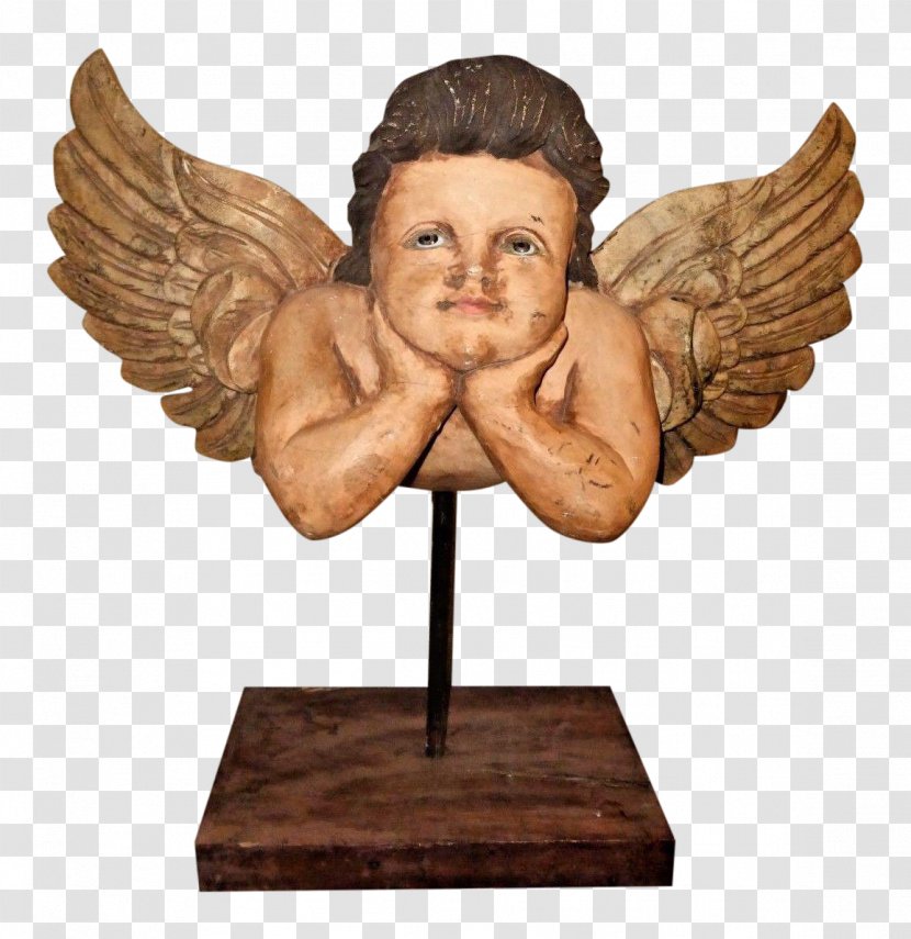 Cherub Angel Figurine Sculpture Chairish - Supernatural Creature Transparent PNG
