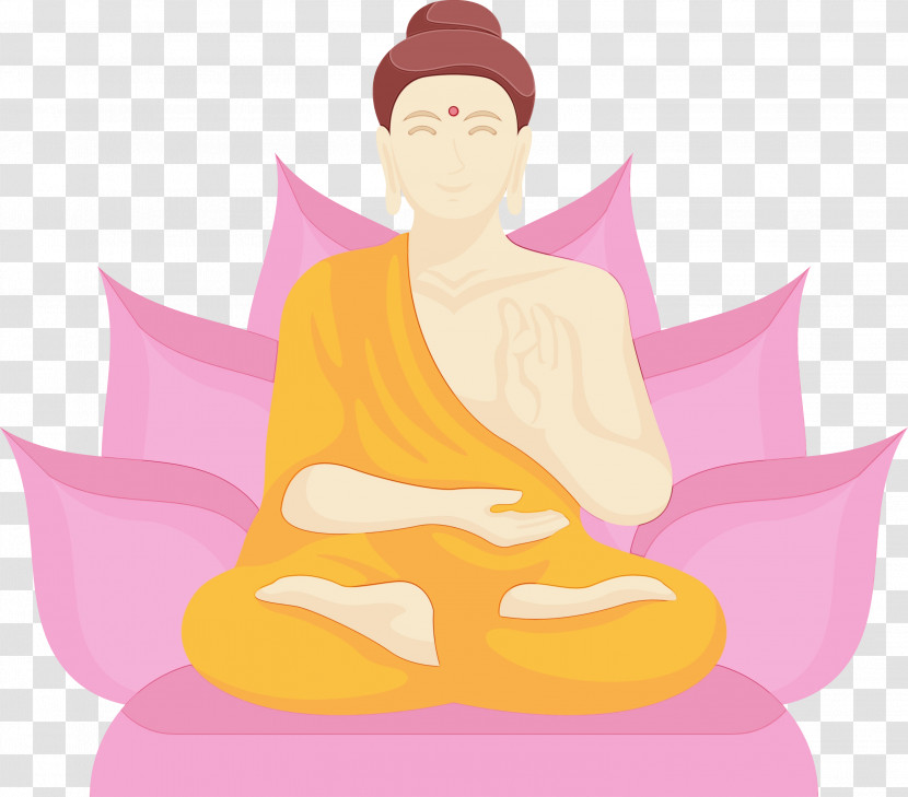 Meditation Pink Sitting Kneeling Physical Fitness Transparent PNG