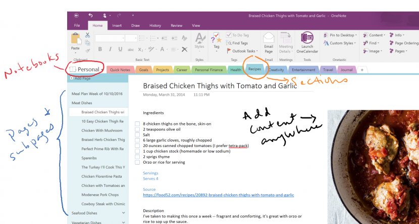 Microsoft OneNote Template Note-taking - Web Page Transparent PNG