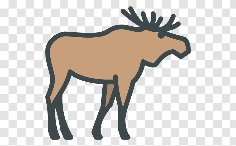 Moose Reindeer Wildlife Animal - Deer - Elk Vector Transparent PNG