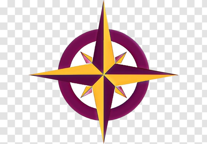 Compass Rose Drawing - Compas - Symmetry Symbol Transparent PNG