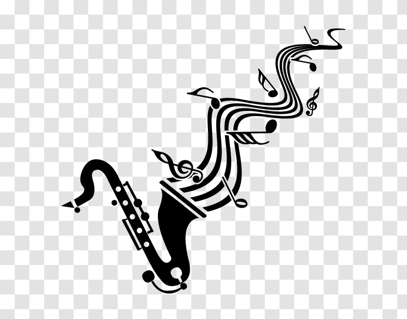 Saxophone Drawing Musical Instruments Jazz - Flower Transparent PNG