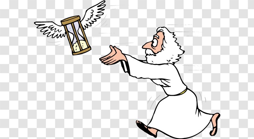 Father Time Coloring Book Child - Frame - Hourglass Chasing Running Man Transparent PNG