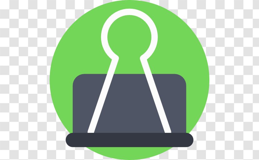 Clip Art - Green - Paperclip Icon Transparent PNG