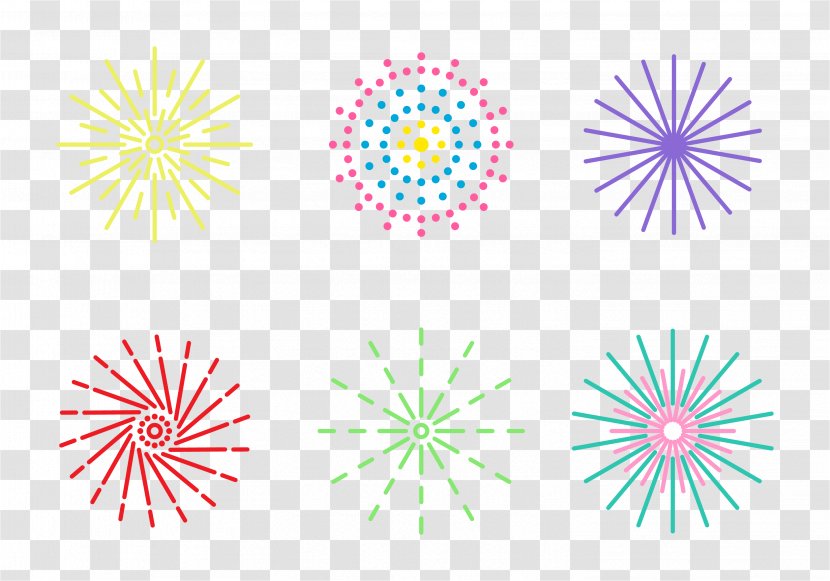 Animation - Flower - Yes Ah Liangtu Simple Fireworks Effect Transparent PNG