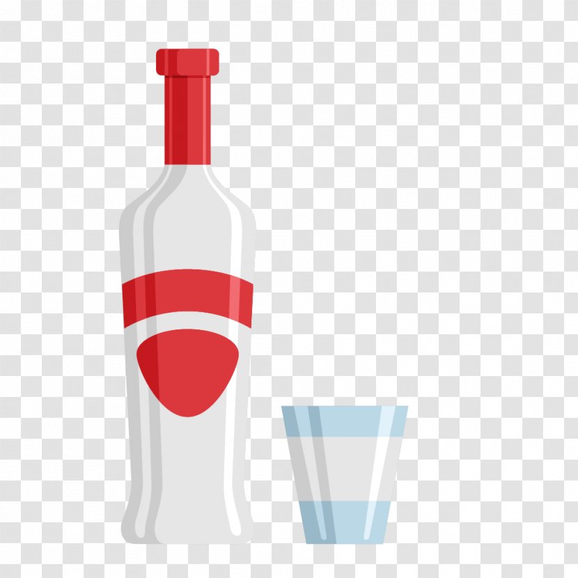 White Wine Baijiu Vodka Cocktail - Cartoon Cup Transparent PNG