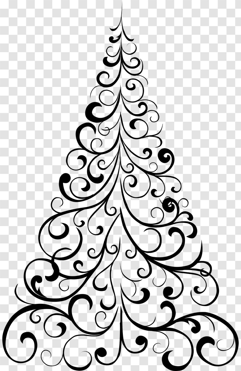 Christmas Tree Ornament Drawing Coloring Book - Fir Transparent PNG