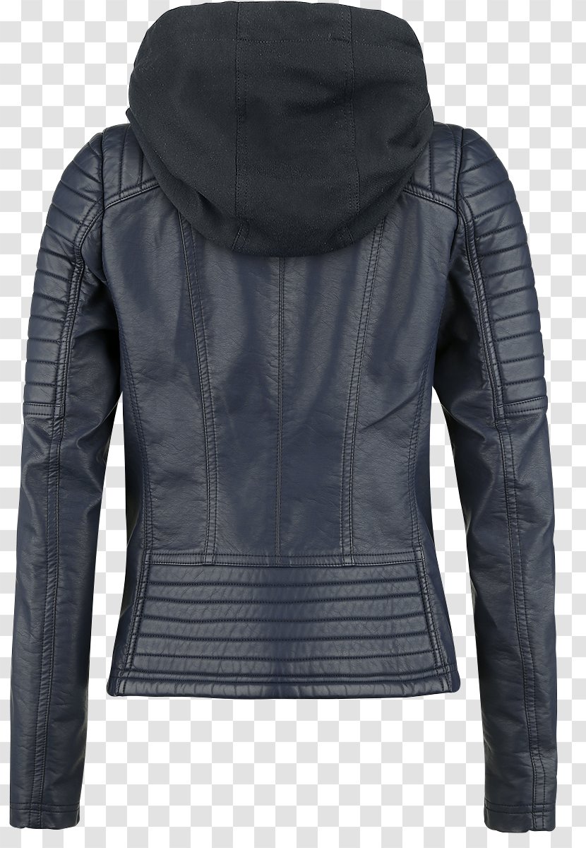 Leather Jacket Zipper Hood Neck Sleeve - And Fur Transparent PNG