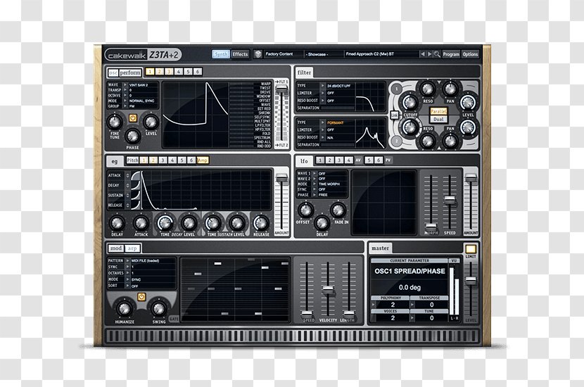 Cakewalk Virtual Studio Technology Waveshaper Sound Synthesizers Software Synthesizer - Heart - Polyphony Transparent PNG