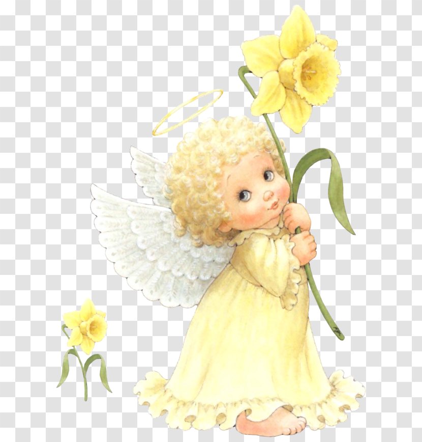 Easter Bunny Angel Christmas - Yellow - Daffodil Transparent PNG