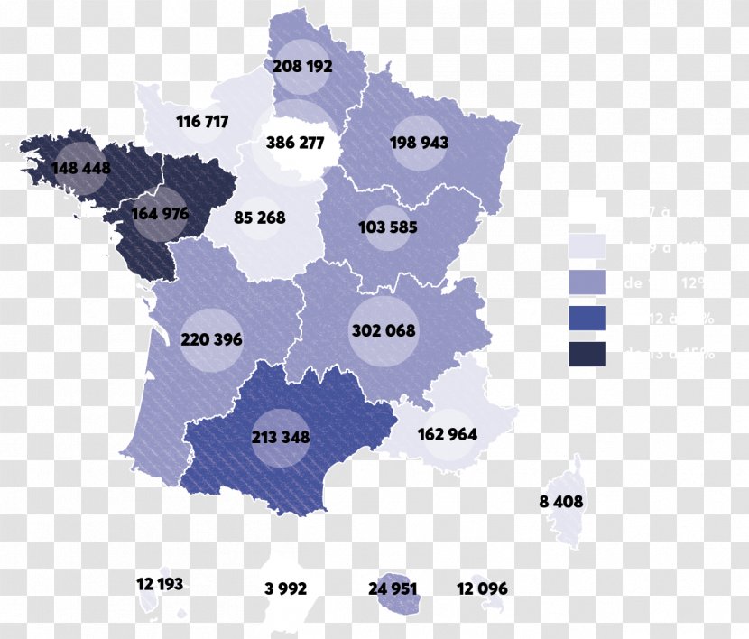Pays De La Loire Regions Of France Map Immonetic Grand Est - Diagram Transparent PNG