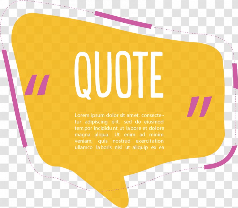 Quotation - Rectangle - Yellow Reference Box Transparent PNG