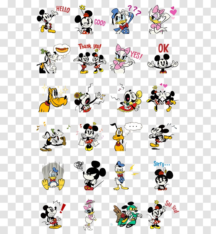 Mickey Mouse Minnie Pluto The Walt Disney Company Sticker Transparent PNG